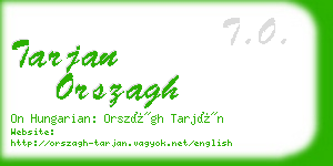 tarjan orszagh business card